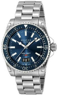 Gucci YA136311 Heren Horloge Zilver - One Size