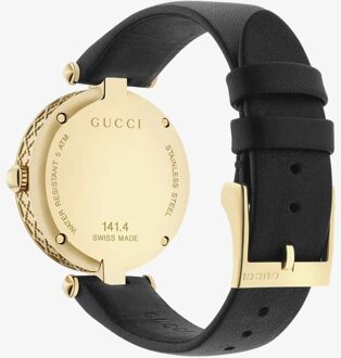 Gucci YA141404 Diamantissima Parelmoer Dames Horloge Zwart