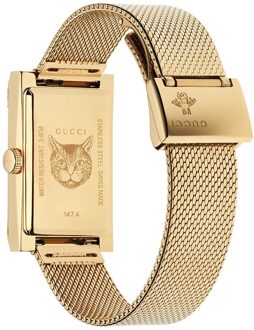 Gucci YA147410 G-Frame 34mm Geelgoud dameshorloge - One Size