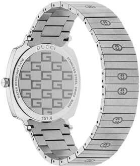 Gucci YA157410 Grip Quartz Unisex horloge Zilver - One Size