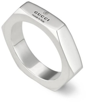 Gucci Zilveren ring met Gucci-handelsmerk Gucci , Gray , Dames - 59 Mm,57 Mm,51 Mm,55 Mm,53 MM