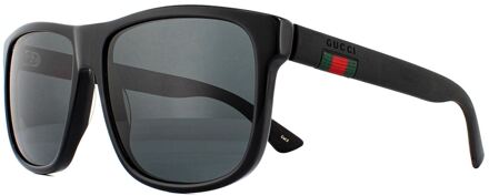 Gucci Zonnebril GG0010S 001 Zwart Rubberen Grijs - One Size