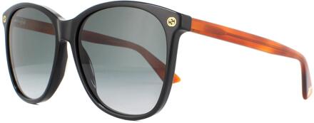 Gucci Zonnebril GG0024S 003 Zwart Bruin Grijs Verloop - maat