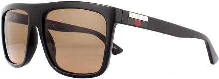 Gucci zonnebril GG0748S 002 Black Brown Zwart