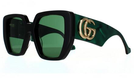 Gucci zonneBril GG0956S 001 Zwart en groene werveling Green - One Size