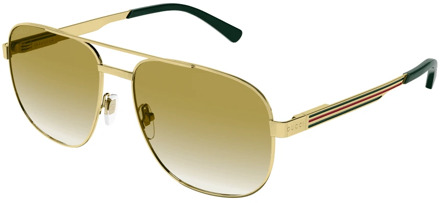 Gucci Zonnebril Gucci , Yellow , Heren - 60 MM