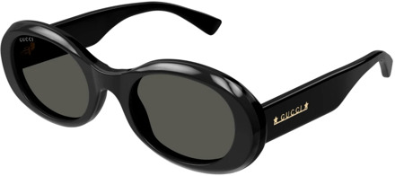 Gucci Zwarte zonnebril met originele accessoires Gucci , Black , Dames - 52 MM