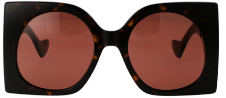 Gucci Zwarte zonnebril met originele accessoires Gucci , Black , Dames - 55 MM