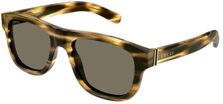 Gucci Zwarte zonnebril met originele accessoires Gucci , Black , Heren - 54 MM