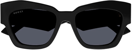 Gucci Zwarte zonnebril voor vrouwen Gucci , Black , Dames - 55 MM