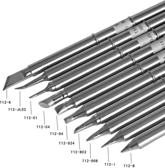 Gudhep 10pcs T12 Tips Soldering Iron Tips for T12 stm32 951 T12 Soldering Station FM2028 fm2027 handle