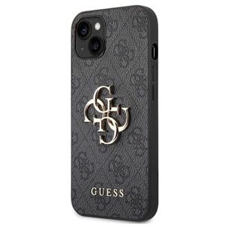 Guess 4G Big Metal Logo iPhone 14 Plus Hybrid Case - Grijs