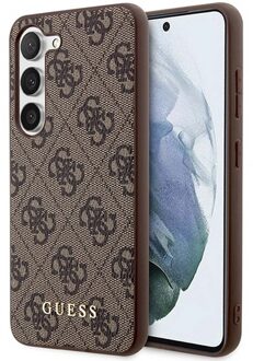 Guess 4G Classic Logo Backcover voor de Samsung Galaxy S24 Plus - Bruin