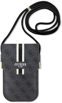 Guess 4G Leather Stripes telefoontasje - Zwart - One size