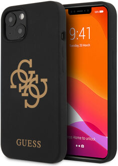 Guess 4G Logo Silicone Backcover voor de iPhone 13 Mini - Zwart