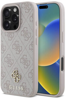 Guess 4G Metal Logo Backcover MagSafe voor de Apple iPhone 16 Pro Max - Roze