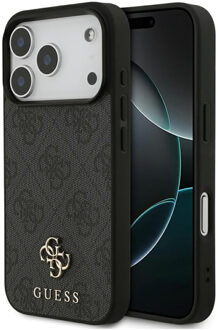 Guess 4G Metal Logo Backcover MagSafe voor de Apple iPhone 17 Pro Max - Zwart