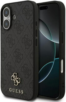 Guess 4G Metal Logo Backcover MagSafe voor de Apple iPhone 17 - Zwart