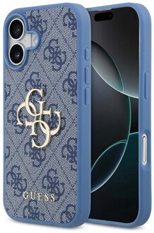 Guess 4G Metal Logo Backcover voor de Apple iPhone 17 - Blauw