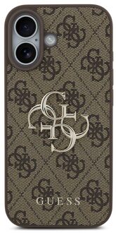 Guess 4G Metal Logo Backcover voor de Apple iPhone 17 - Bruin