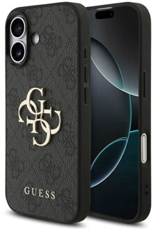 Guess 4G Metal Logo Backcover voor de Apple iPhone 17 - Zwart