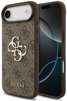 Guess 4G Metal Logo Backcover voor de Apple iPhone Air - Bruin