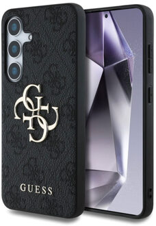 Guess 4G Metal Logo Backcover voor de Samsung Galaxy S25 Plus - Zwart