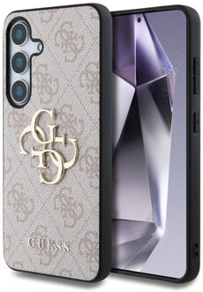 Guess 4G Metal Logo Backcover voor de Samsung Galaxy S25 - Roze