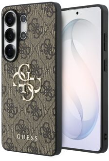 Guess 4G Metal Logo Backcover voor de Samsung Galaxy S26 Ultra - Bruin