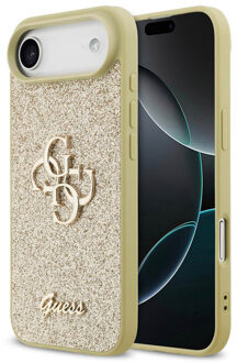 Guess 4G Metal Logo Glitter Backcover voor de Apple iPhone Air - Goud