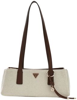Guess Alice Shoudler Satchel natural/espresso schoudertas dames Multicolor - H 14 x B 31 x D 6 cm