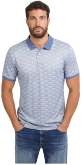 Guess All Over Logo Print Polo Blauw Guess , Blue , Heren - L,M,S