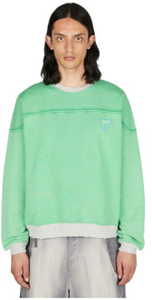 Guess Amerikaanse Vintage Logo Sweatshirt Guess , Green , Heren - L,M
