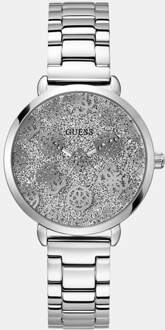 Guess Analoog Horloge Detail 4G-Logo Peony Zilver - T/U