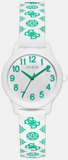 Guess Analoog Horloge In Silicone Met 4G-Peony-Logo Lichtblauw - T/U