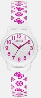 Guess Analoog Horloge In Silicone Met 4G-Peony-Logo Roze - T/U