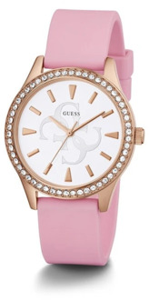 Guess Analoog Horloge Kristallen Roze - T/U