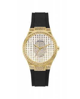 Guess Analoog Horloge Kristallen Zwart - T/U