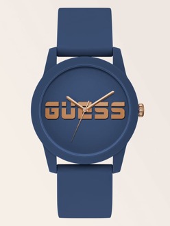 Guess Analoog Horloge Logo Blauw - T/U