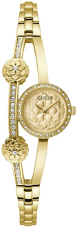 Guess Analoog Horloge Met Bloemendetail Goud - T/U