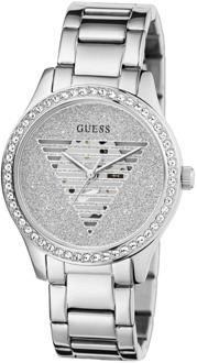 Guess Analoog Horloge Met Driehoeklogodetail Zilver - T/U