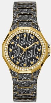 Guess Analoog Horloge Met G Cube-Logoprint All-Over Goud - T/U