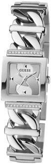 Guess Analoog Horloge Met Kettingdetail Zilver - T/U