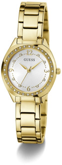 Guess Analoog Horloge Met Kristallen Goud - T/U