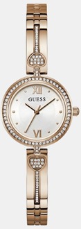 Guess Analoog Horloge Met Kristallen roze goud - T/U