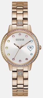Guess Analoog Horloge Met Kristallen roze goud - T/U