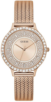 Guess Analoog Horloge Met Kristallen roze goud  - T/U