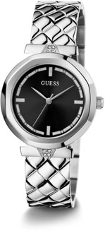 Guess Analoog Horloge Met Kristallen Zilver - T/U