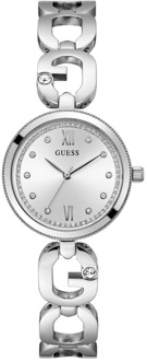 Guess Analoog Horloge Met Kristallen Zilver - T/U