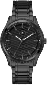 Guess Analoog Horloge Van Roestvrij Staal Zwart - T/U